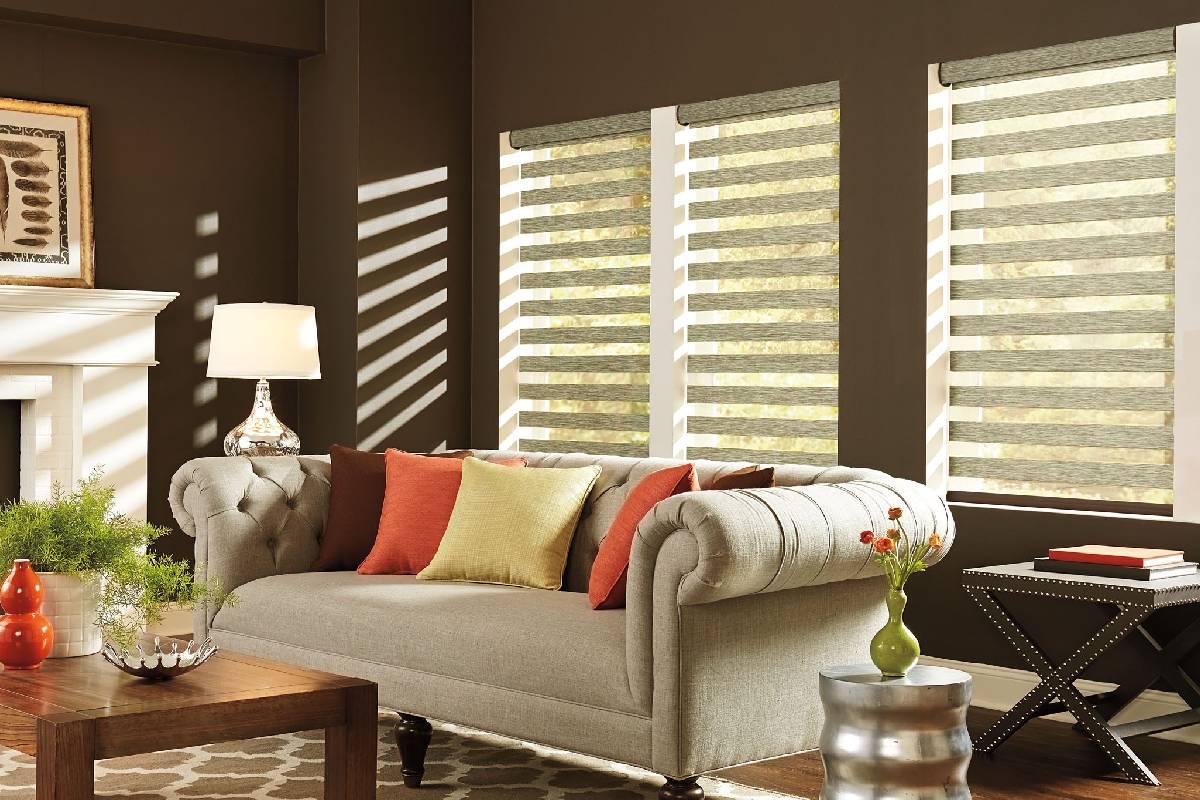 Graber® Mezzanine Layered Shades, Roller Shades, Solar Shades, Banded Shades, near Billings, Montana (MT)