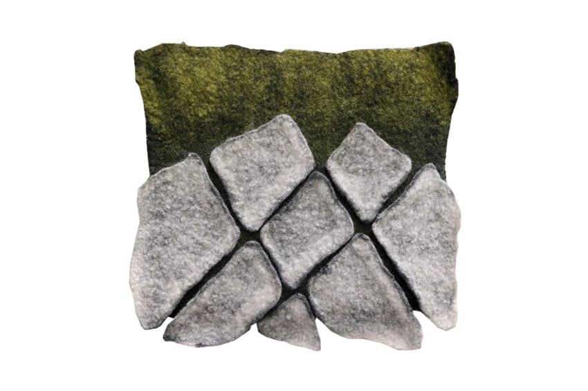 Annika Berglund, And The Sun Appeared II, felted wool (Merino wool, silk & Tencel fibre), part of the artist's solo show Tapestry at Olivier Cornet Gallery