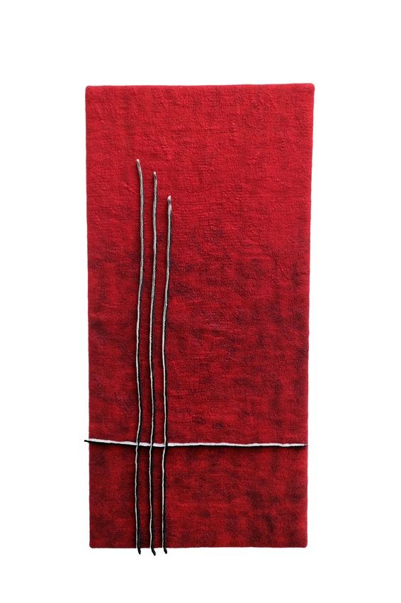 Annika Berglund, Depth of a Feeling, felted wool (Merino wool), part of the artist's solo show Tapestry at Olivier Cornet Gallery