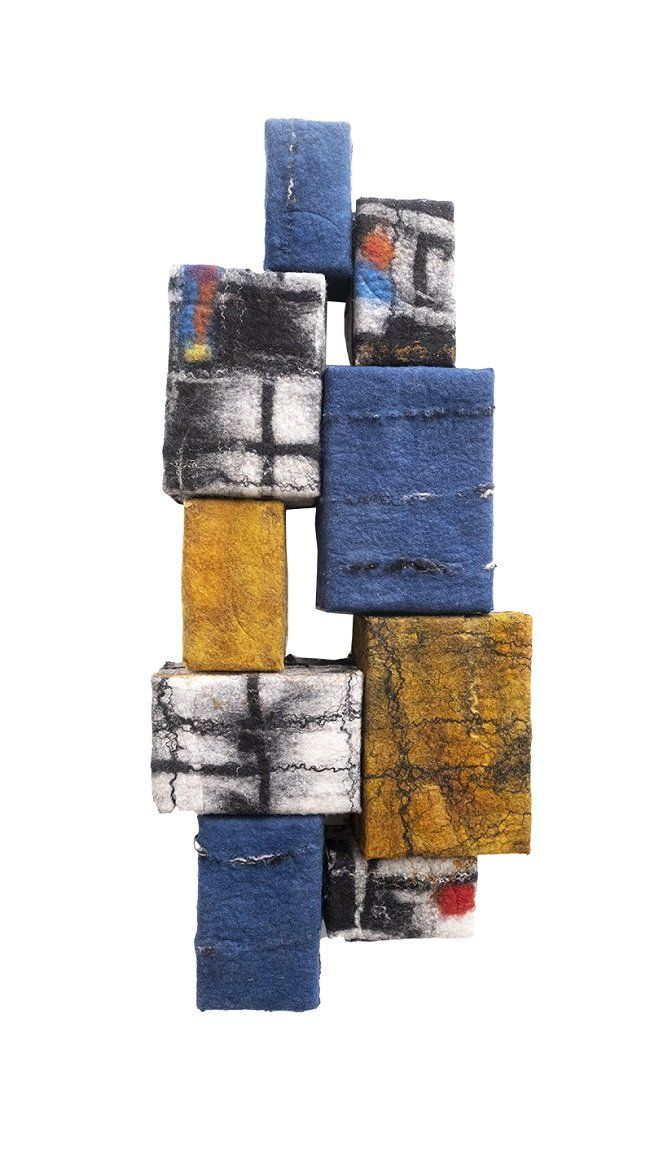 Annika Berglund, Domestic spaces II, felted woolart, olivier cornet gallery