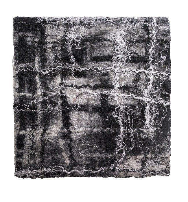 Annika Berglund, Everyday patterns III, felted woolart, olivier cornet gallery