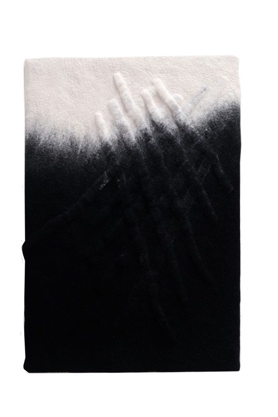 Annika Berglund, A Moment Between Day and Night II, felted wool (Merino wool), part of the artist's solo show Tapestry at Olivier Cornet Gallery
