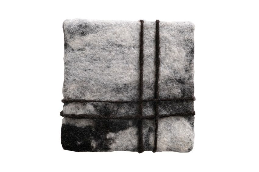 Annika Berglund, Radharc II, felted wool (Irish wool: hand washed carded and spun Irish wool yarn), part of the artist's solo show Tapestry at Olivier Cornet Gallery