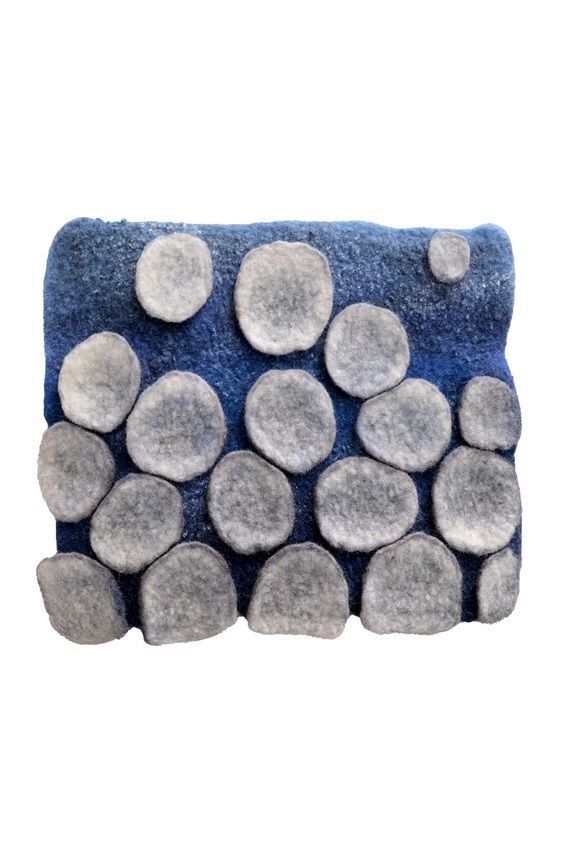 Annika Berglund, Sea Shore, felted wool (Merino wool, silk & Tencel fibre), part of the artist's solo show Tapestry at Olivier Cornet Gallery