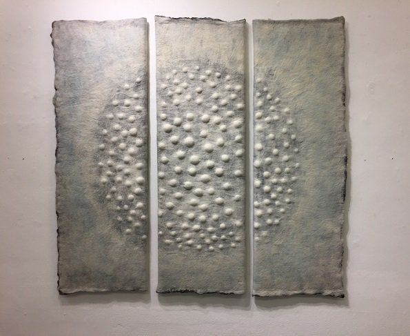 Annika Berglund, The circles we walk, felted woolart, Olivier Cornet Gallery