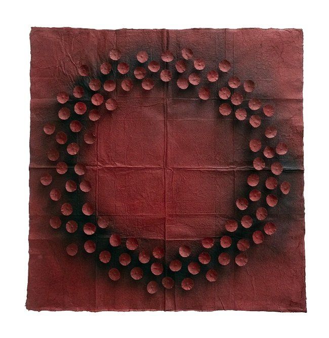 Annika Berglund, The patterns we make, felted mulberry paper, olivier cornet gallery