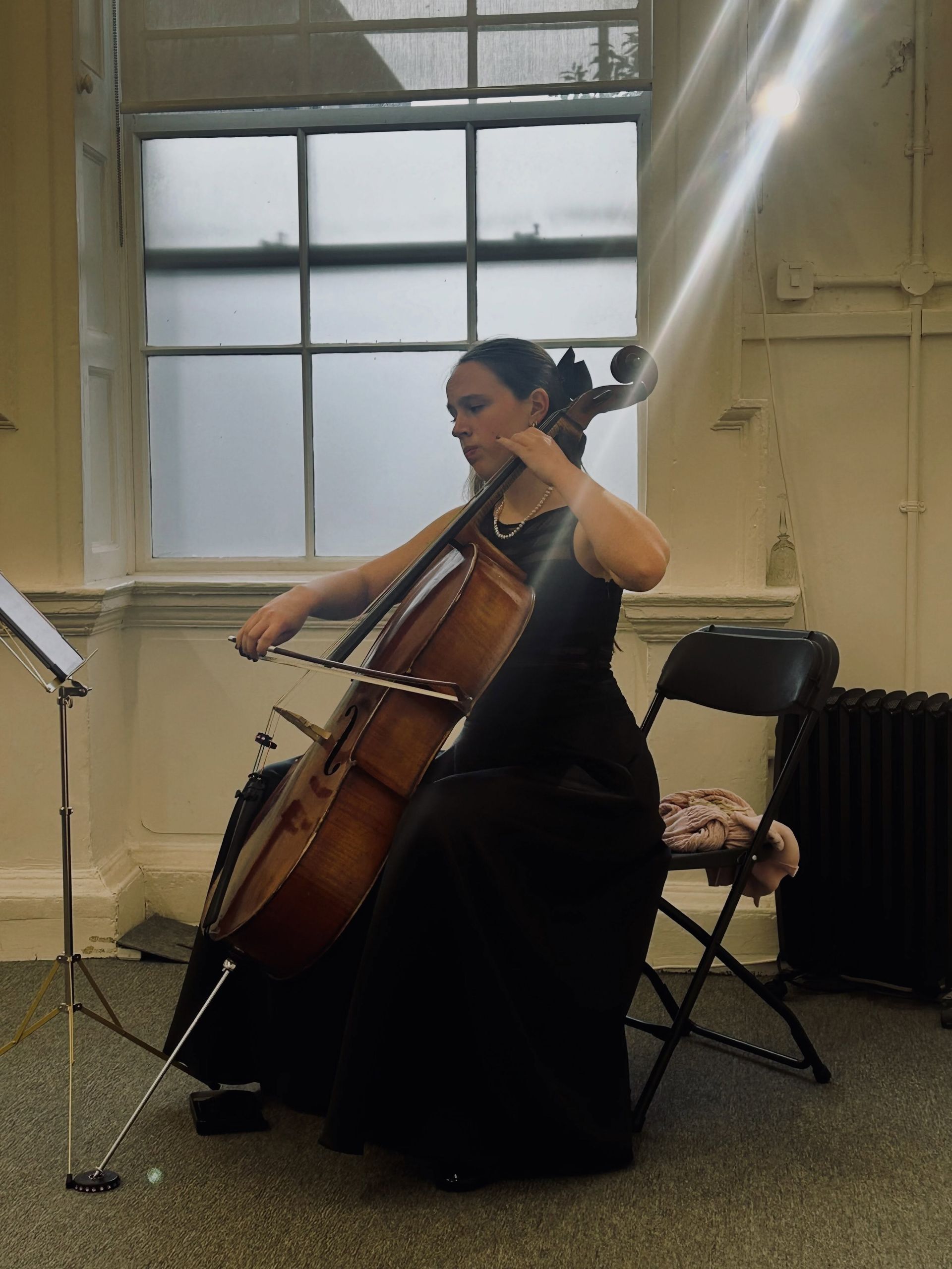 Auburn Duo Ira Schwitzer performing at the Olivier Cornet Gallery for the opening of the Bloomsday group show on 16 June 2026