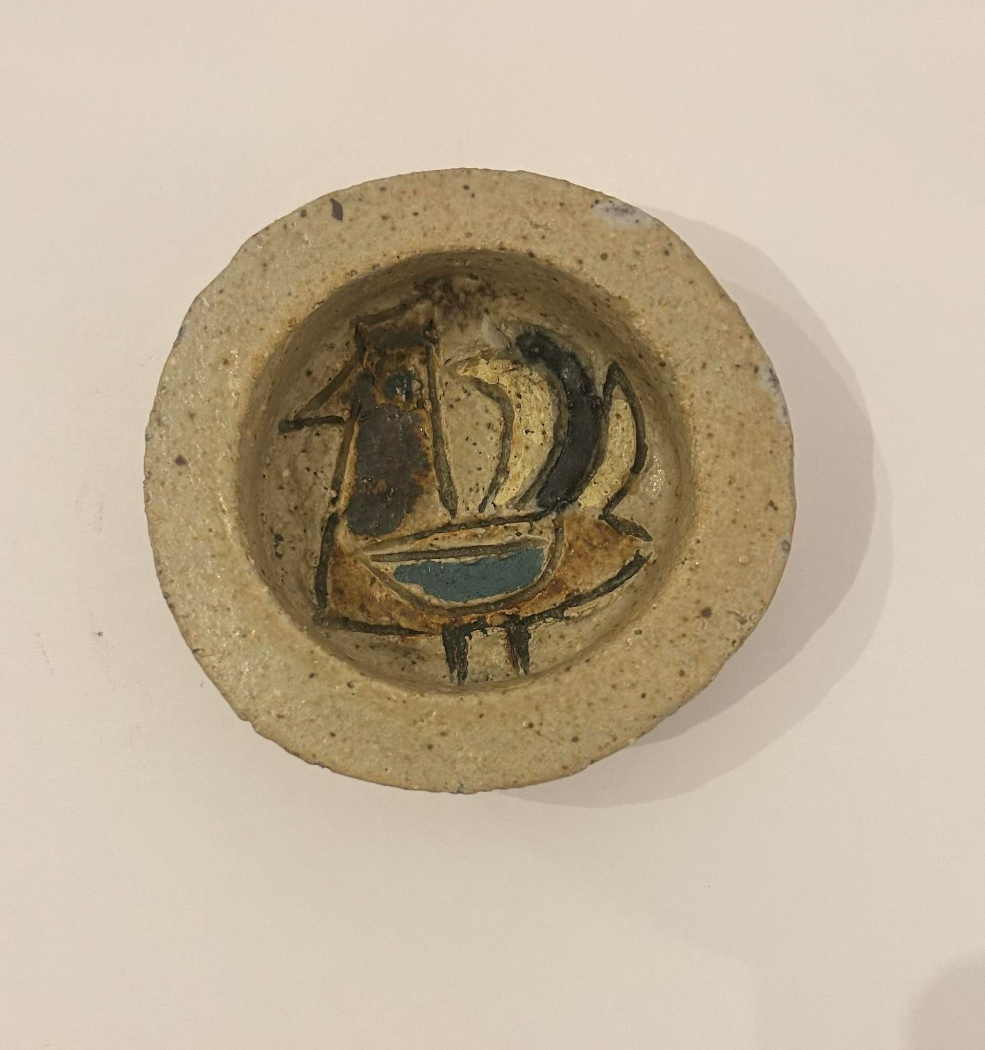 Earthenware ashtray by The Argonautes (Vallauris, 70s)