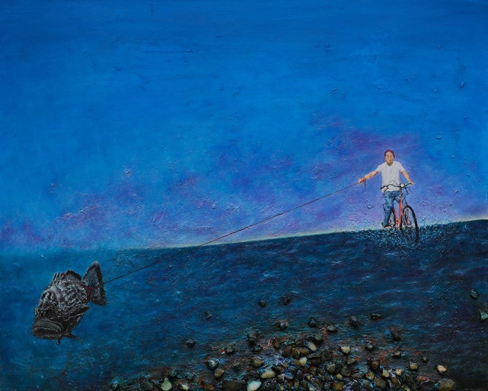 Daniel Lipstein's painting Pets, part of the winter show Memorandum at Olivier Cornet Gallery