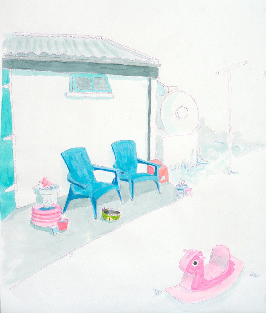 Jaki Coffey, 'Bike helmet', a drawing on Fabriano paper, Olivier Cornet Gallery Dublin