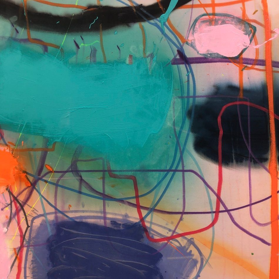 Fragment, Birdsong, Early morning, early Spring/Summer 2026, a painting by Marc Reilly, part of the 2026 Bloomsday / Summer group show at the Olivier Cornet Gallery, Dublin
