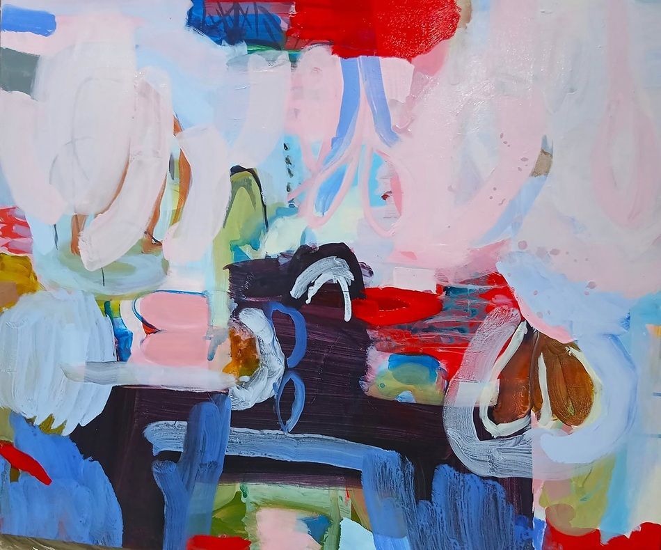 Mary A. Fitzgerald, The Stretch, acrylic on canvas, 100x120cm