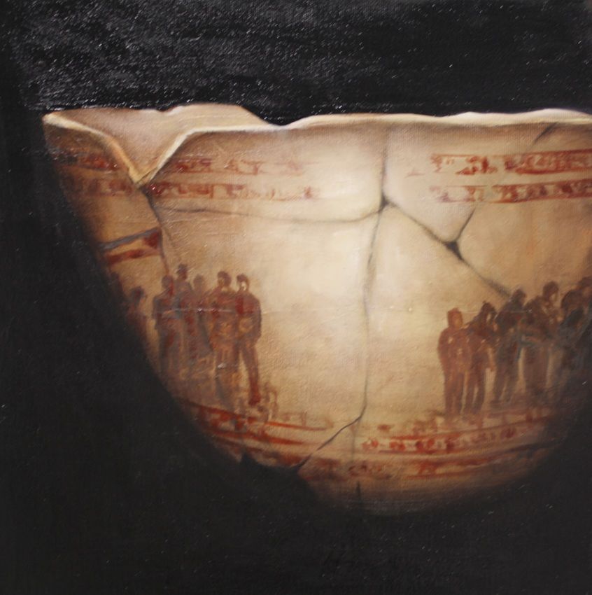 Hunting the Wounded II, a painting by Miriam McConnon, part of the artist's solo show No Mirrors Left in Gaza, Olivier Cornet Gallery, August-September 2026