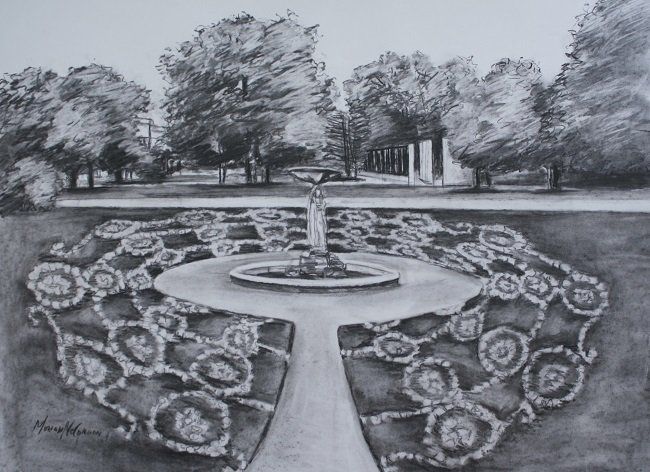 Lost Lace - Artist's Impression, a drawing by Miriam McConnon, Olivier Cornet Gallery, Dublin