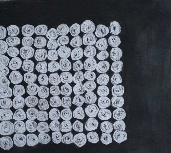 Lost Lace - One Hundred Roses, a drawing by Miriam McConnon, Olivier Cornet Gallery, Dublin