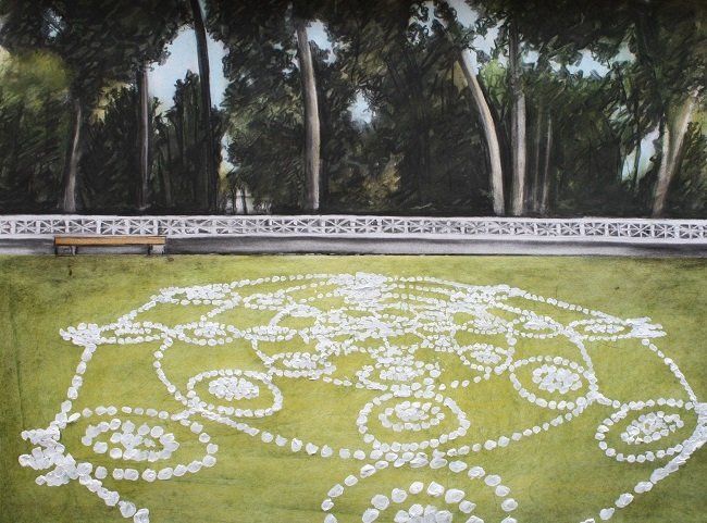 Lost Lace - Paphos for Sculpture In Context, a drawing by Miriam McConnon, Olivier Cornet Gallery, Dublin