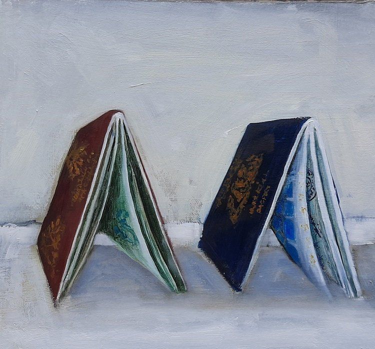 Passport Tents, a painting by Olivier Cornet Gallery artist Miriam McConnon