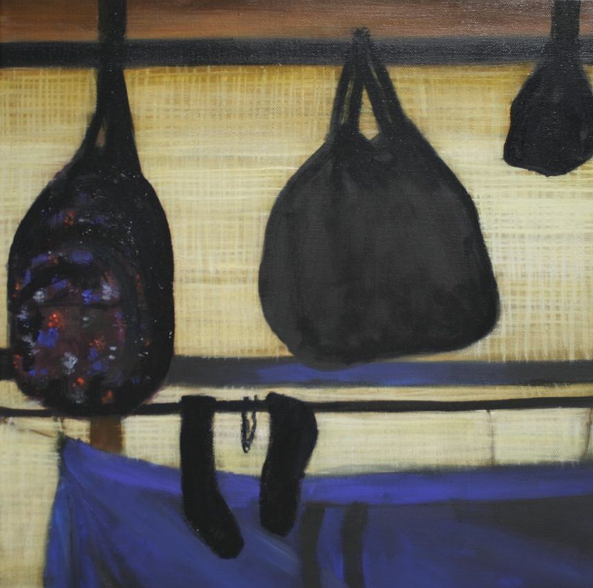 Shadow Hangings, a painting by Miriam McConnon, part of the artist's solo show No Mirrors Left in Gaza, Olivier Cornet Gallery, August-September 2026