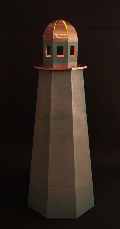 Sentinel, a beautiful 3D sculpture in etched copper by Robert Russell