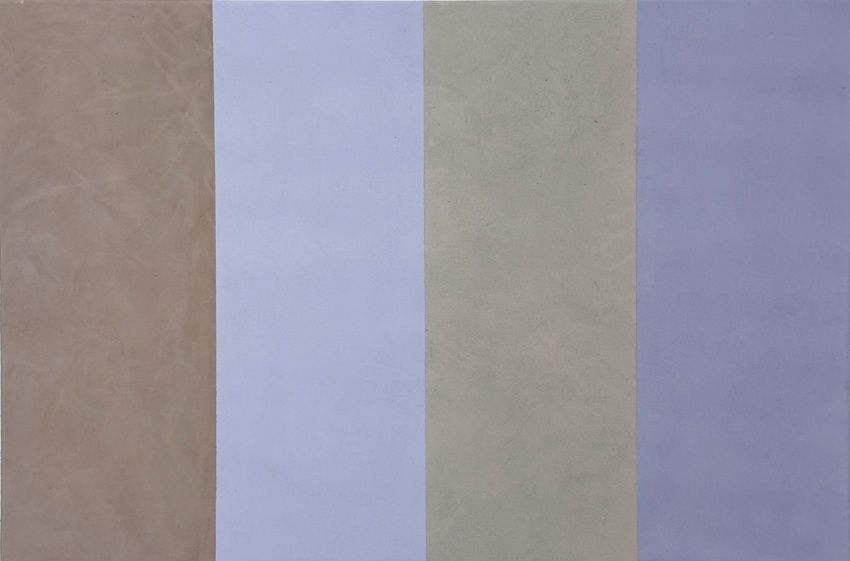 Sheila Naughton, Aura, stone dust, earth pigments, acrylic, 50x70cm, part of the artist's solo show Presence, Olivier Cornet Gallery, Dublin