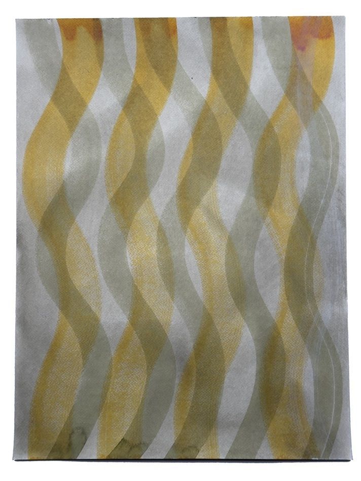 Rhythm in Brown and Grey, a painting by Sheila Naughton, part of the artist's solo show Presence at Olivier Cornet Gallery, Dublin