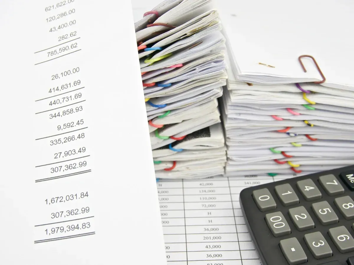 Financial statements showing accounting for an insurance business.