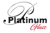 Platinum Glass logo with black text and a red script “Glass” on a white background