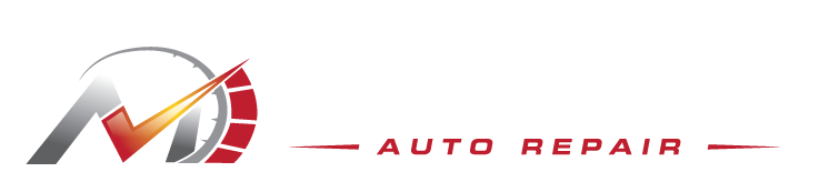 Logo for auto repair, features a stylized letter 