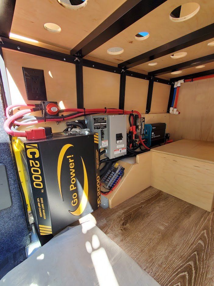 Go Power C2000 Inside Camper Van - Milton, NH - RV Service and R & L Van Builds