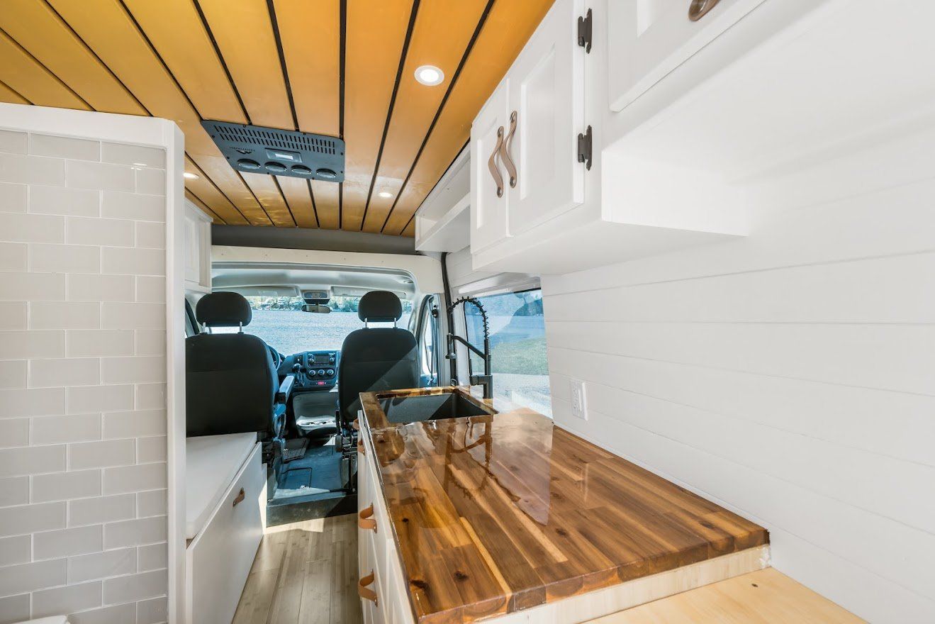 Light And Clean Camper Van View  - Milton, NH - RV Service and R & L Van Builds