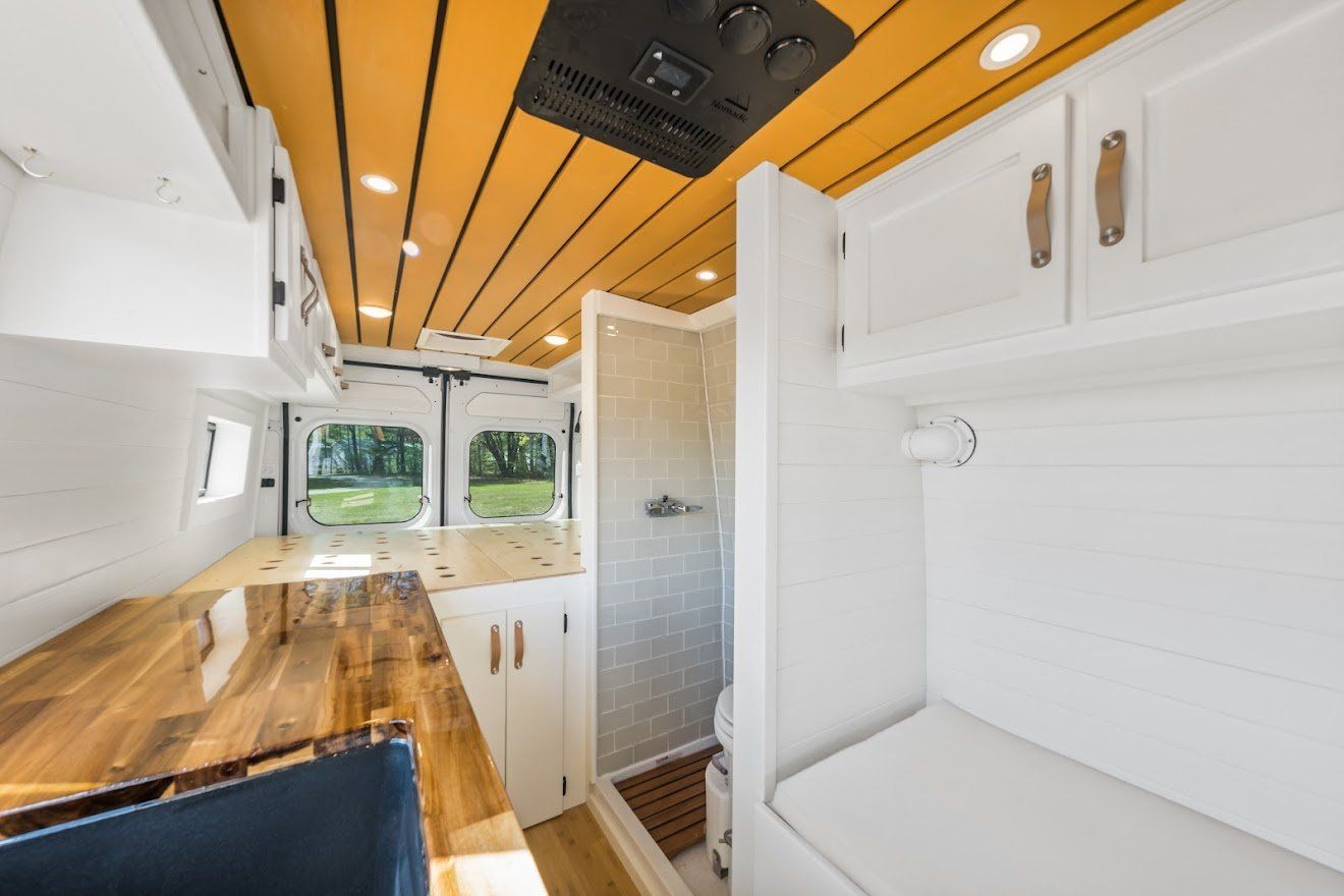 Clean And Light Inside The Camper Van - Milton, NH  - RV Service and R & L Van Builds