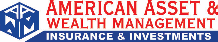 American Asset & Wealth Management logo in blue and red with the tagline “Insurance & Investments”