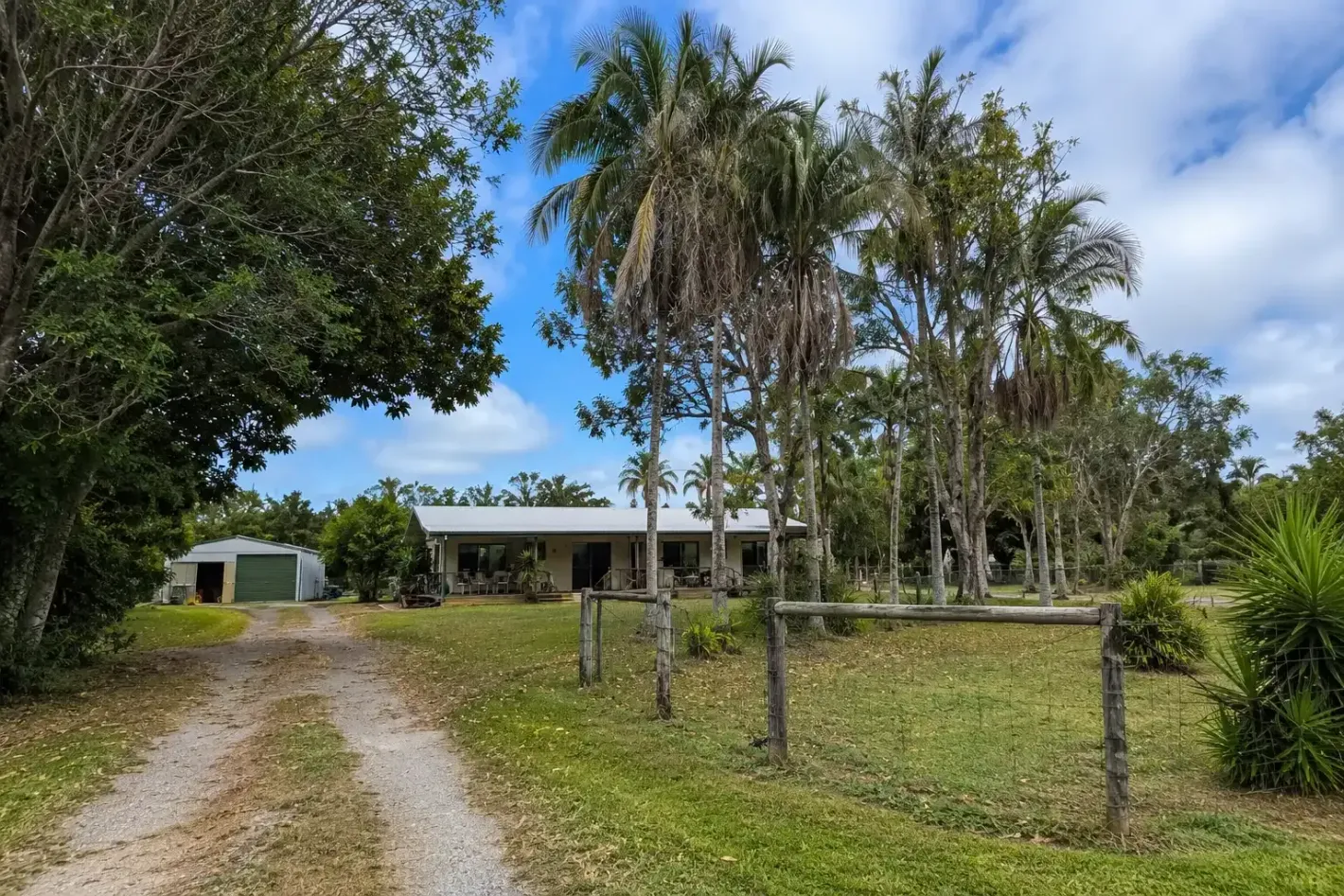 The trees over the driveway others closer to the home requiring some lopping and pruning. Near Kuttabul, QLD