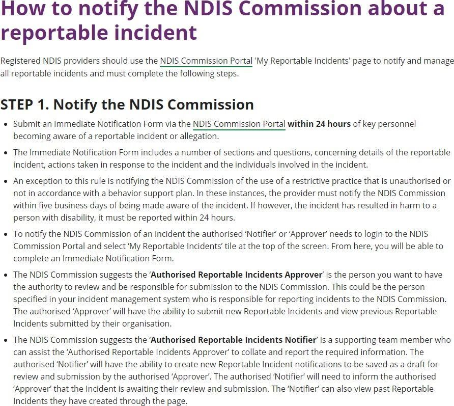 How to notify the NDIS Commission about an incident
