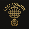 Gold "LACLASSRIDE" logo with a globe and wheel icon on a light background