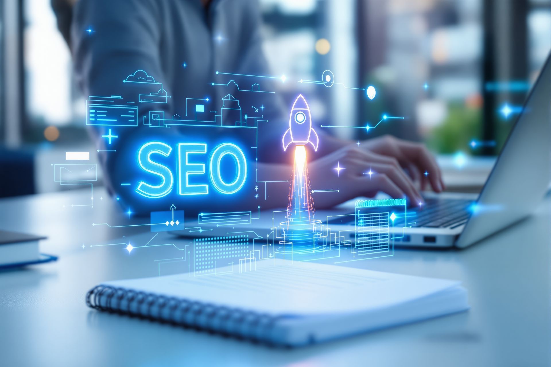 Small business owner comparing SEO and Google Ads performance