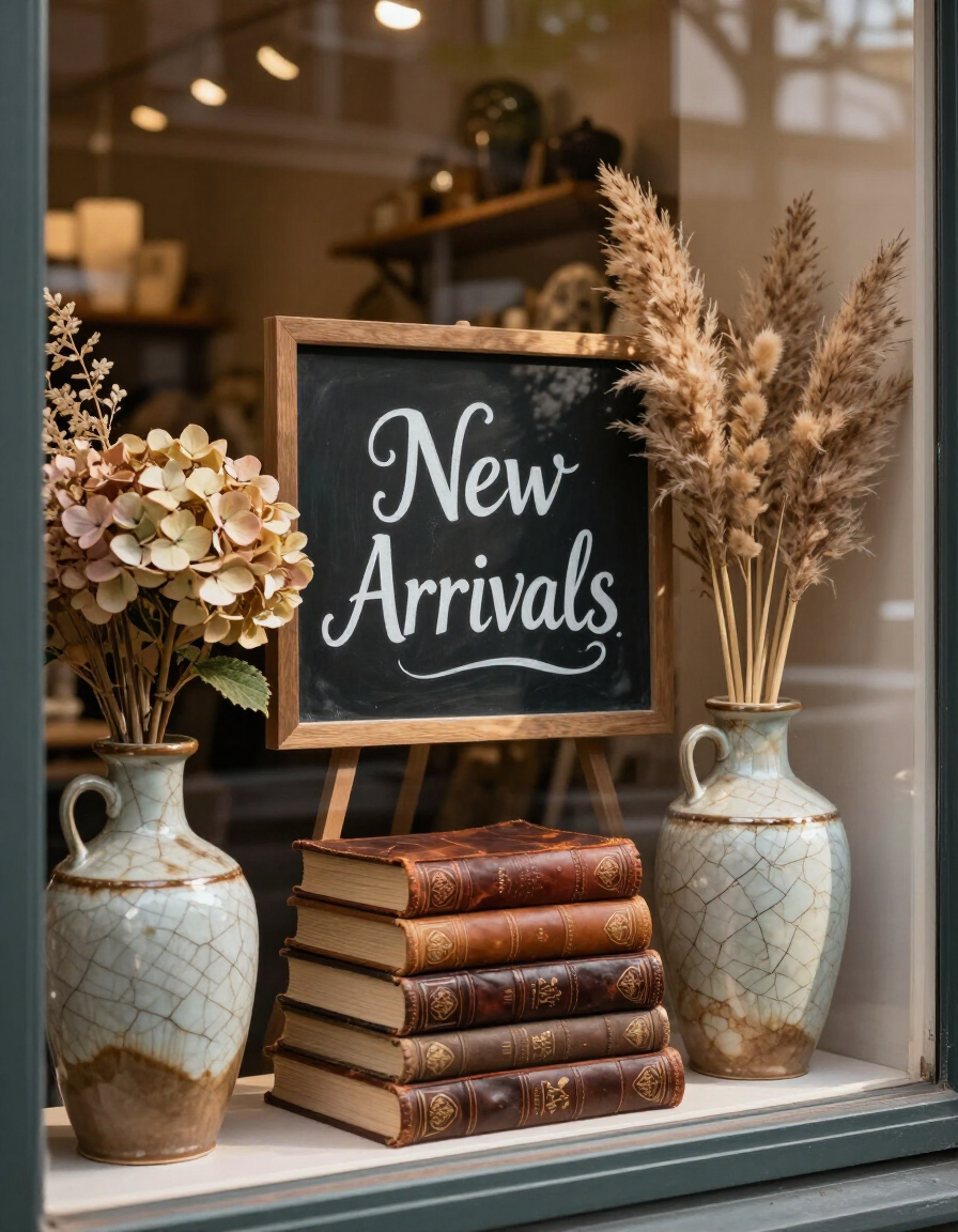 The Tithing Thrifters storefront window display