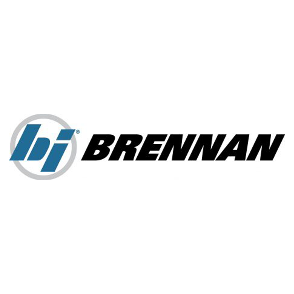 Brennan logo with blue “bj” icon and black company name on a white background