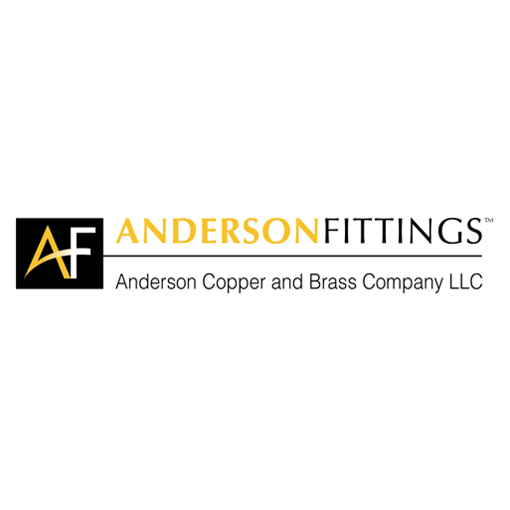 Anderson Fittings logo with black and gold “AF” icon and company name on white background