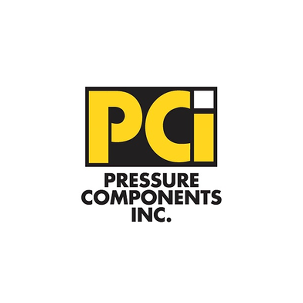 PCI Pressure Components Inc. logo in yellow, black, and white text