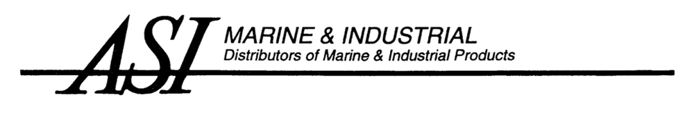 ASI Aerospace Supply Inc. logo with navy letters and a diagonal stripe on a white background