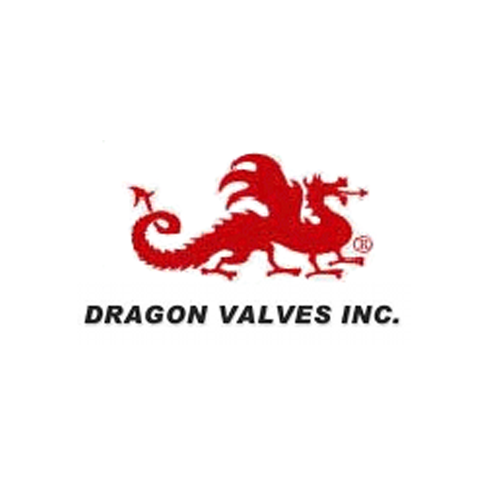 Red dragon logo above the words “DRAGON VALVES INC.”