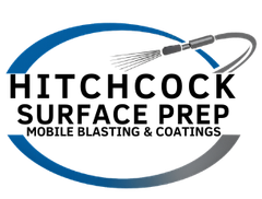 A black and white logo for hitchcock surface prep.