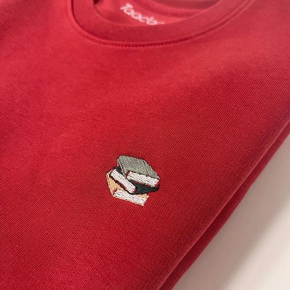 T-shirt met boeken icoontje van biologisch katoen, voor natuurliefhebber