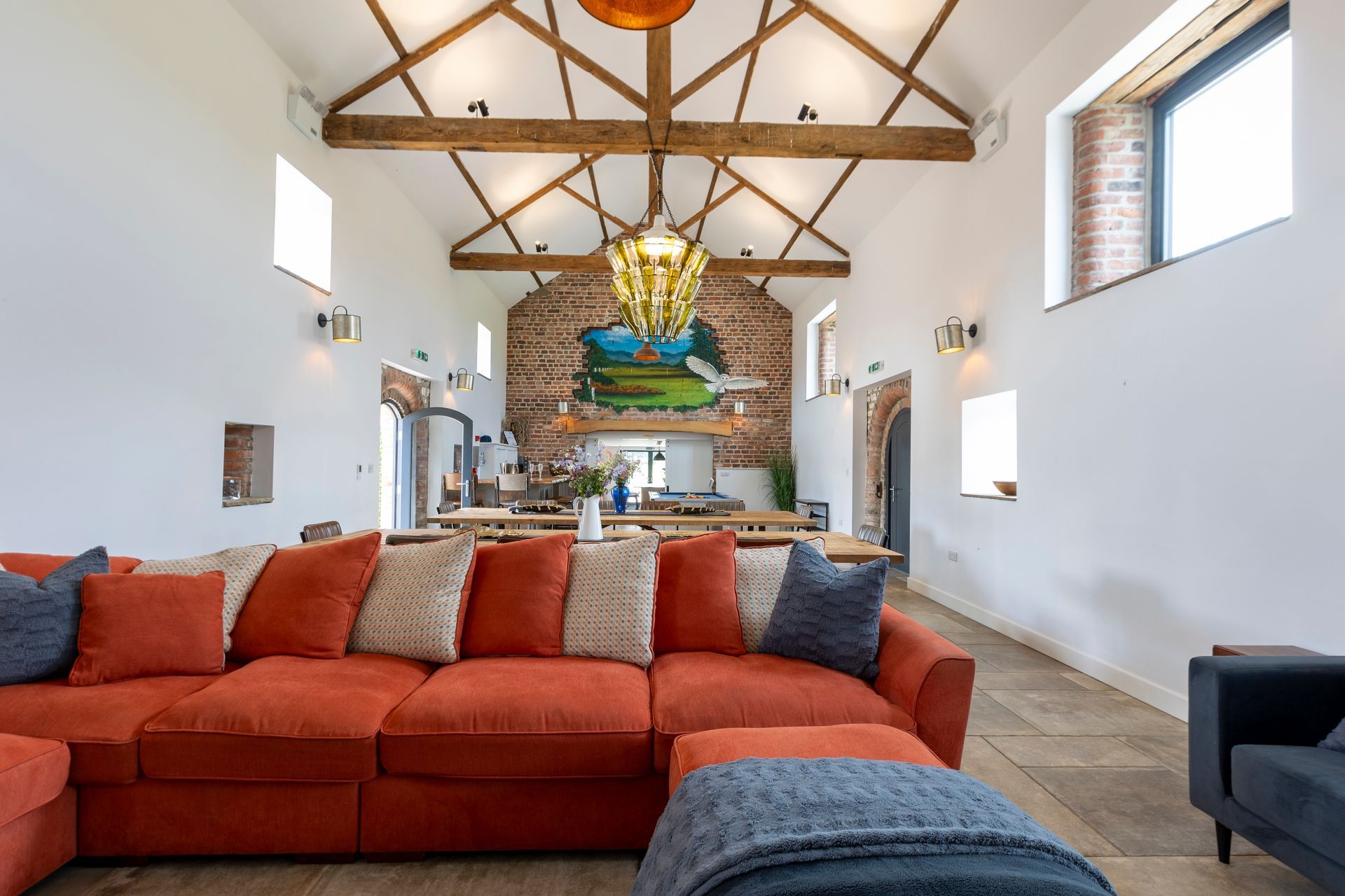 Open plan living and dining room