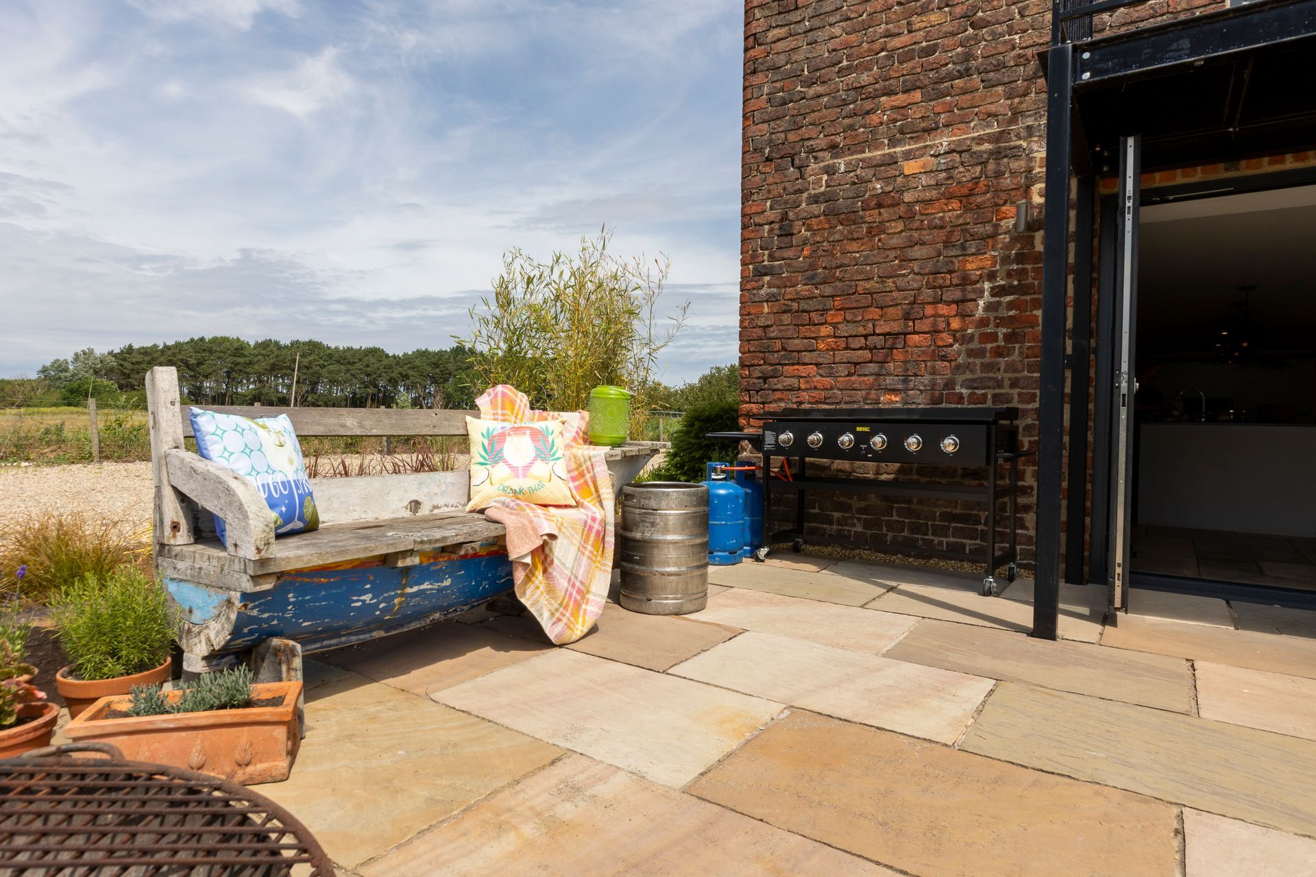 Gas BBQ and seating