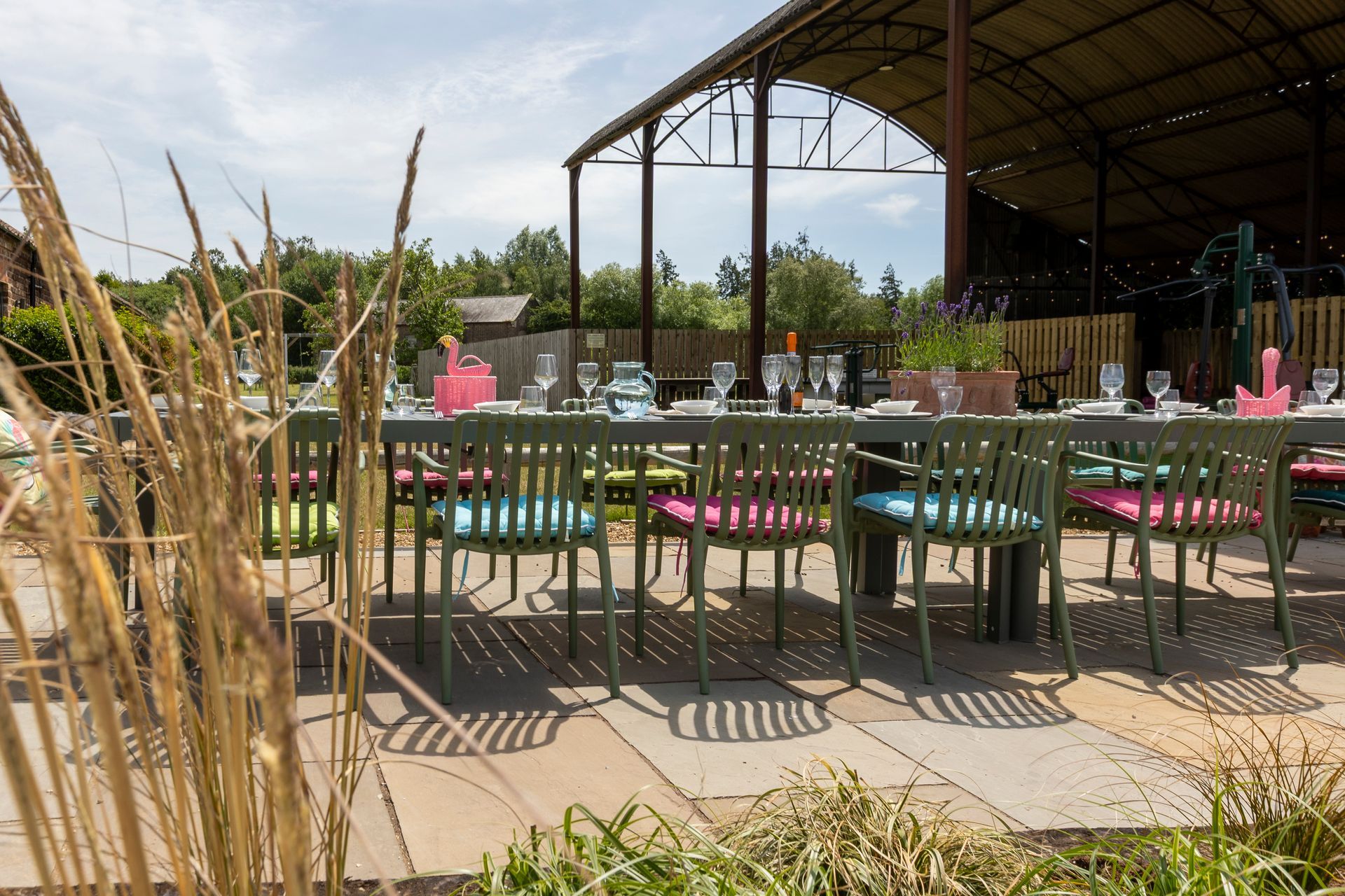 Outdoor garden seating
