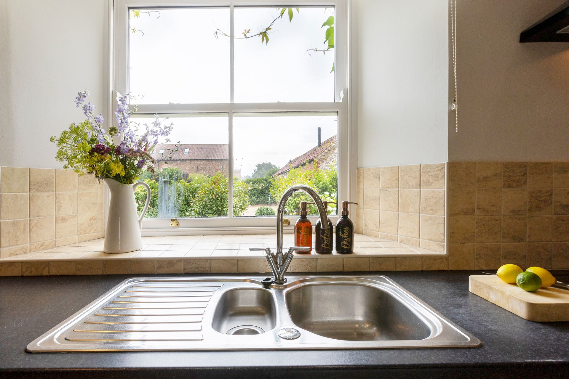 kitchen sink with window