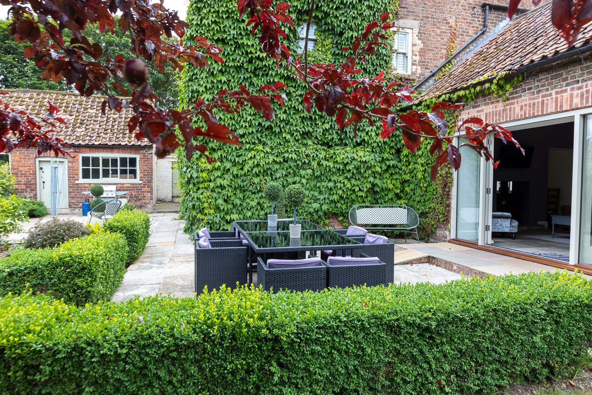 patio and seating area