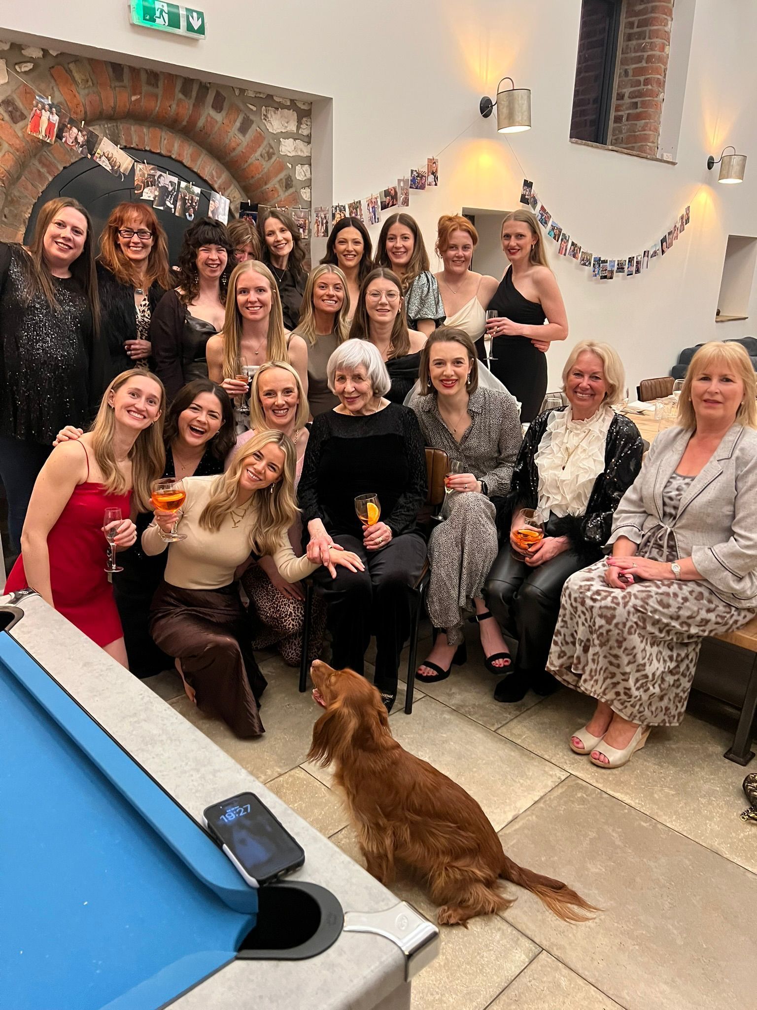 A bridal party aged 28 - 88 at a hen party